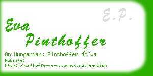 eva pinthoffer business card